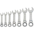 Craftsman Metric Stubby Ratcheting Combination Wrench Set 7 pc