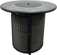 Seasonal Trends H23S7430R High Wicker Dining Table, 42.13 in W, 42.13 in D, 36 in H, Steel Frame, Round Table