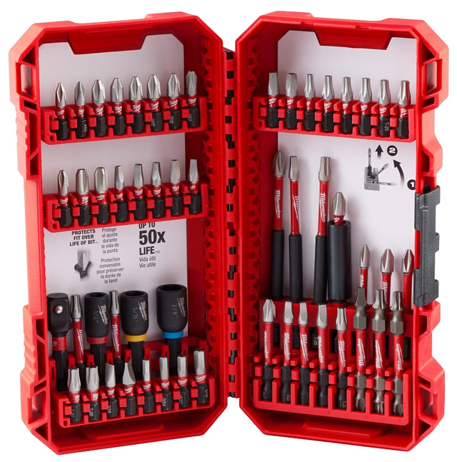 Milwaukee SHOCKWAVE Impact Duty Series 48-32-4010 Driver Bit Set, 54-Piece, All-Purpose, Alloy Steel