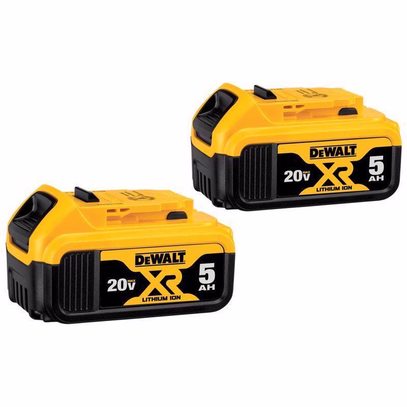 DeWalt 20V MAX XR DCB205-2 5 Ah Lithium-Ion Battery Combo Pack 2 pc