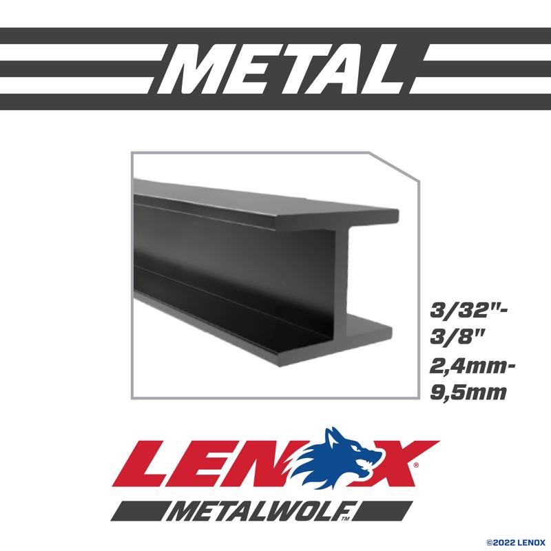 Lenox METALWOLF 6 in. Bi-Metal WAVE EDGE Reciprocating Saw Blade 14 TPI 1 pk