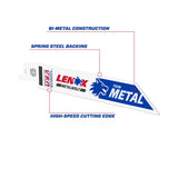 Lenox METALWOLF 6 in. Bi-Metal WAVE EDGE Reciprocating Saw Blade 24 TPI 1 pk