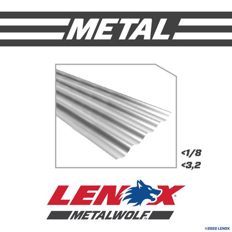 Lenox METALWOLF 6 in. Bi-Metal WAVE EDGE Reciprocating Saw Blade 24 TPI 1 pk