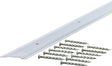 M-D 78097 Seam Binder, 72 in L, 1-1/4 in W, Fluted Surface, Aluminum, Mill/Silver