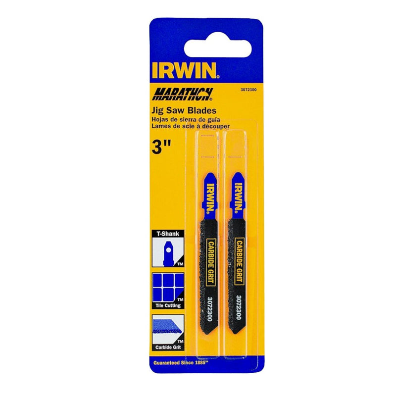 Irwin Marathon 3072300 Jig Saw Blade, 3 in L, Carbide Cutting Edge