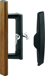 Prime-Line C 1107 Handleset, Aluminum/Wood, For: 1 in THK Glass Sliding Doors