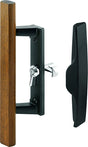 Prime-Line C 1107 Handleset, Aluminum/Wood, For: 1 in THK Glass Sliding Doors