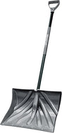 Vulcan 34631 Snow Shovel with Sleeve, 18 in W Blade, Combination Blade, Poly Blade, Steel Handle