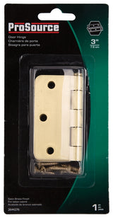 ProSource BH-BR01-PS Door Hinge, Steel, Satin Brass, Loose Pin, 180 deg Range of Motion, Screw Mounting