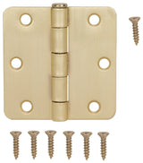 ProSource BH-BR01-PS Door Hinge, Steel, Satin Brass, Loose Pin, 180 deg Range of Motion, Screw Mounting