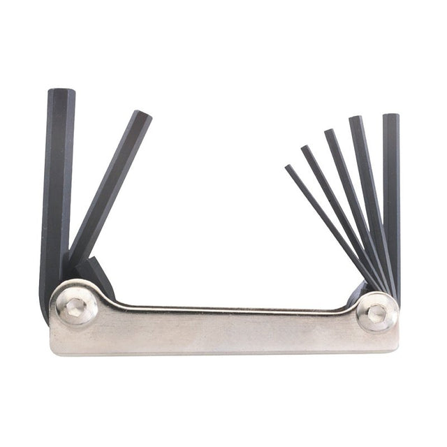 Bondhus 14592 Hex Key Fold Up Tool, 7-Piece, Protanium Steel, ProGuard, Specifications: Metric Measurement
