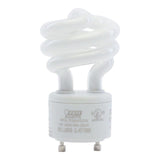 Feit Electric BPESL13T/GU24/D/C Compact Fluorescent Bulb, 6500 K Color Temp, Daylight, 900 Lumens, 13 W, Spiral Lamp, Pack of 6