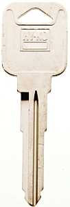 Hy-Ko 11010MZ19 Automotive Key Blank, Brass, Nickel, For: Mazda Vehicle Locks, MZ19 Key Number, Pack of 10