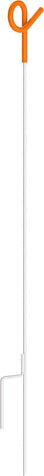 Gallagher G64219 Standard Pigtail Post, 42 in H, Plastic/Steel, Orange/White, Pack of 50