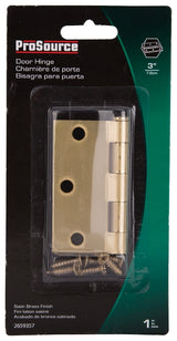 ProSource BH-BS03-PS Square Corner Door Hinge, Steel, Satin Brass, Loose Pin, 180 deg Range of Motion