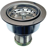 Danco 86803 Basket Strainer Assembly, 3-1/2 in Dia, Stainless Steel, Chrome, For: 3-1/4 x 4 in Opening Sink