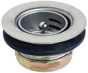Danco 86805 Basket Strainer Assembly, 2-13/16 in Dia, Stainless Steel, For: 2-13/16 x 1-3/4 in Small Opening Sink