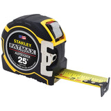 STANLEY FMHT33338 Tape Measure, 25 ft L Blade, 1-1/4 in W Blade, Steel Blade, ABS Case, Automatic Rewind