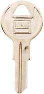 Hy-Ko 11010Y14 Key Blank, Brass, Nickel, For: Yale Cabinet, House Locks and Padlocks, Y14 Key Number, Pack of 10