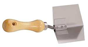 Wallboard Tool 82-001 Finishing/Sanding Tool, 5 in L Blade, 4 in W Blade, Stainless Steel Blade, Wood Handle