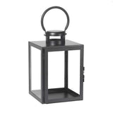 Smart Living 11 in. One Mantle Glass/Metal Huntington Black Lantern, Pack of 2