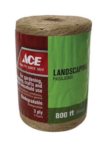 Ace 800 ft. L Natural Braided Jute Twine