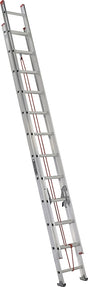 Louisville L-2324-24 Extension Ladder, 286 in H Reach, 200 lb, 1-1/2 in D Step, Aluminum