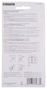 ProSource BH-102SB-PS Door Hinge, Steel, Satin Brass, Loose Pin, 180 deg Range of Motion, Screw Mounting