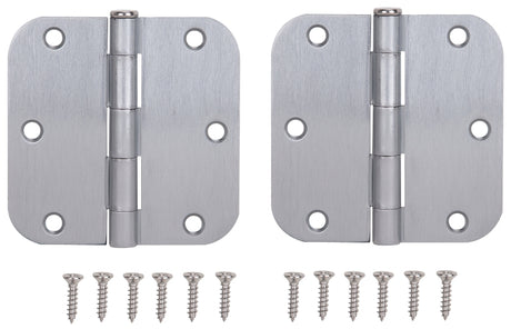 ProSource BH-102SC-PS Door Hinge, Steel, Satin Chrome, Loose Pin, 180 deg Range of Motion, Screw Mounting