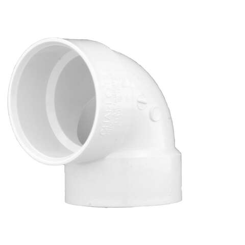 Charlotte Pipe Schedule 40 1-1/2 in. Hub X 1-1/2 in. D Hub PVC Elbow 1 pk