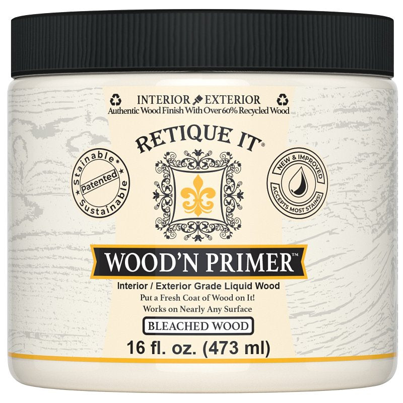 Retique It Wood'n RQ-WNP16-BLCH-R10 Primer, Bleached Wood, 16 oz