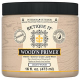 Retique It Wood'n RQ-WNP16-LITE-R10 Primer, Light Wood, 16 oz