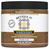 Retique It Wood'n Stain RQ-WNS16-DOAK-R10 Wood Stain, Dark Oak, Gel, 16 oz