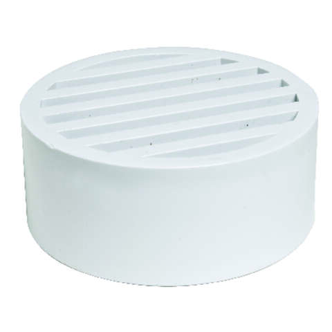 NDS 4 in. White Round PVC Drain Grate