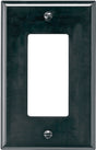 Eaton Wiring Devices PJ26BK Wallplate, Decorative, 4-7/8 in L, 3-1/8 in W, 1-Gang, Polycarbonate, Black, High-Gloss
