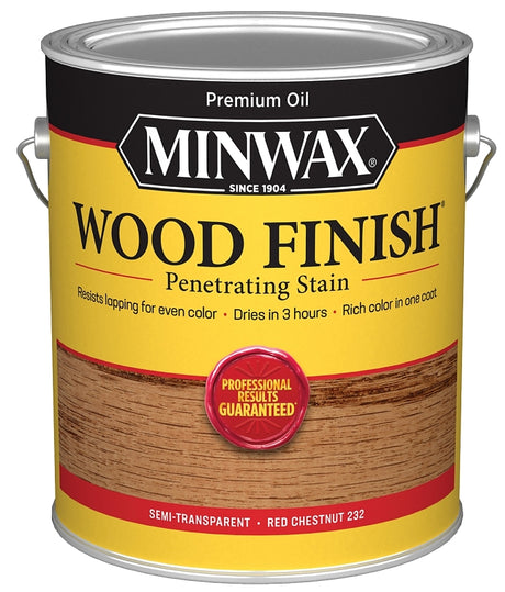 Minwax Wood Finish 710890000 Wood Stain, Red Chestnut, Liquid, 1 gal, Can, Pack of 2