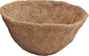 Landscapers Select T51483-3L Planter Liner, 14 in Dia, 7.5 H, Round, Natural Coconut, Brown, Pack of 10