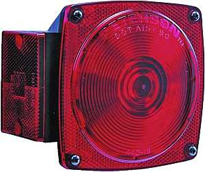 PM V440L Tail Light, Red/White Lamp