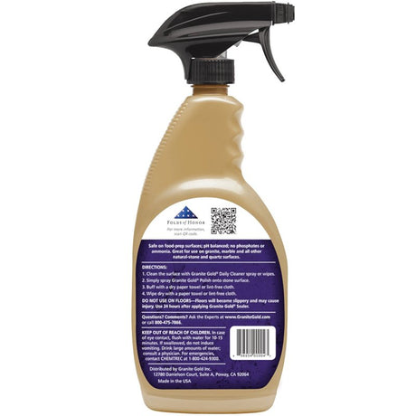 Granite Gold GG0033 Granite Polish, 24 oz, Liquid, Fresh Lemon, Milky White, Pack of 6