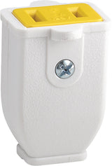 Eaton Wiring Devices SA155W Electrical Connector, Polarized, Spring Action, 21/64 in, 2-Pole, 15 A, 125 V, White, 2-Wire