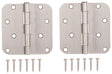 ProSource BH-402SN-PS Door Hinge, Steel, Satin Nickel, Loose Pin, 180 deg Range of Motion, Screw Mounting