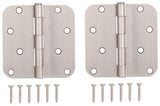 ProSource BH-402SN-PS Door Hinge, Steel, Satin Nickel, Loose Pin, 180 deg Range of Motion, Screw Mounting