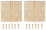 ProSource BH-502PB-PS Square Corner Door Hinge, Steel, Brass, Loose Pin, 180 deg Range of Motion, Screw Mount Mounting