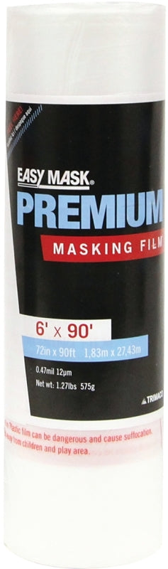 Trimaco 47290 Masking Film, 1/2 mil Thick, 90 ft L, 72 in W