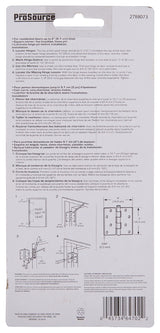 ProSource BH-502SN-PS Square Corner Door Hinge, Steel, Satin Nickel, Loose Pin, 180 deg Range of Motion
