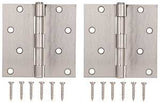 ProSource BH-502SN-PS Square Corner Door Hinge, Steel, Satin Nickel, Loose Pin, 180 deg Range of Motion
