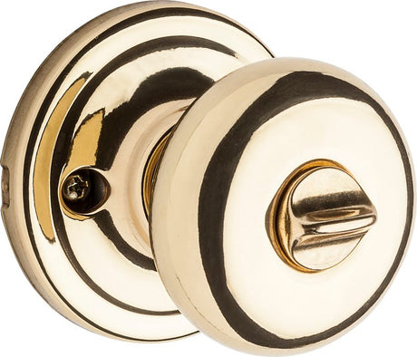 Kwikset Signature Series 740H3SMT 6AL/RCS Entry Knob, Polished Brass, Metal, K3, KW1 Keyway, 2 Grade