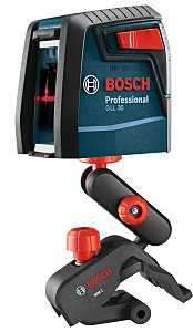 Bosch GLL 30 Cross-Line Laser, 30 ft, +/-5/16 in at 30 ft Accuracy, 2-Line