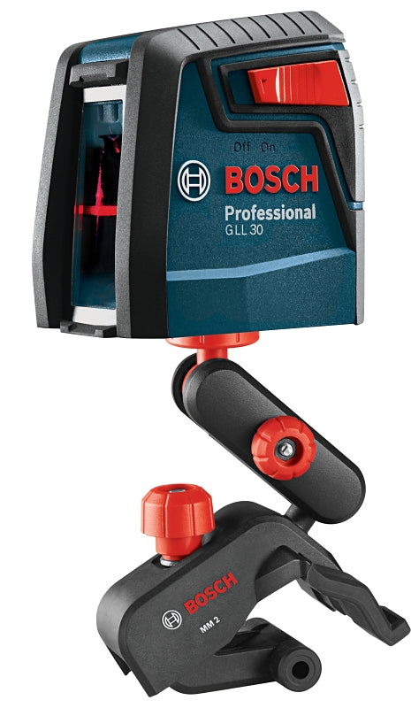 Bosch GLL 30 Cross-Line Laser, 30 ft, +/-5/16 in at 30 ft Accuracy, 2-Line