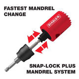 Diablo Snap-Lock Plus 1-7/8 in. Carbide Tipped 2-3/8 in. L X 3/8 in. D Hole Saw